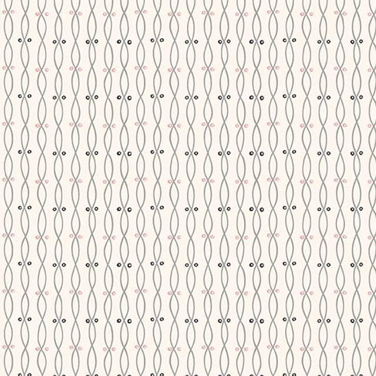 Twist White from Tangent by Andover Fabrics - 1/2 Yard - Modern Double Helix Stripe