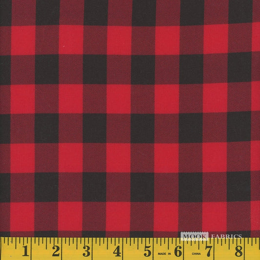 Buffalo Plaid from Mook Fabrics- 1/2 Yard Red Black Plaid