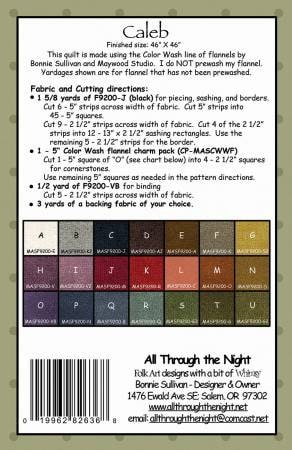 Caleb Quilt Pattern from All Through the Night Quilting - Paper Pattern for 45" Square Wall Quilt
