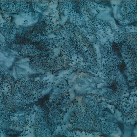 Smoke from Bali Water Colors for Hoffman Fabrics - 1/2 Yard - 1895-173 - Dark Blue Grey Batik Blender