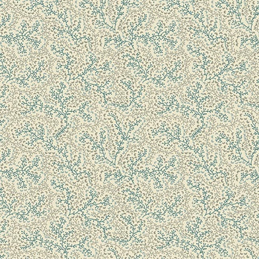 Coralberry in Albacore from Tradewinds by Renee Nanneman for Andover Fabric - Half Yard - A-814-L