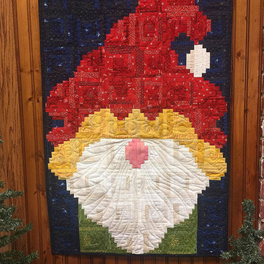 Noggin' Wall Hanging Quilt Pattern from Cut Loose Press - 24" x 36" Finished Gnome Log Cabin Pattern