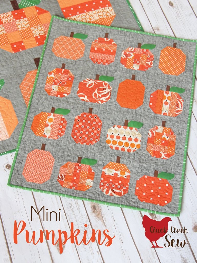 Mini Pumpkins Quilt Pattern - Allison R. Harris for Cluck Cluck Sew - 23 1/2" x 29"