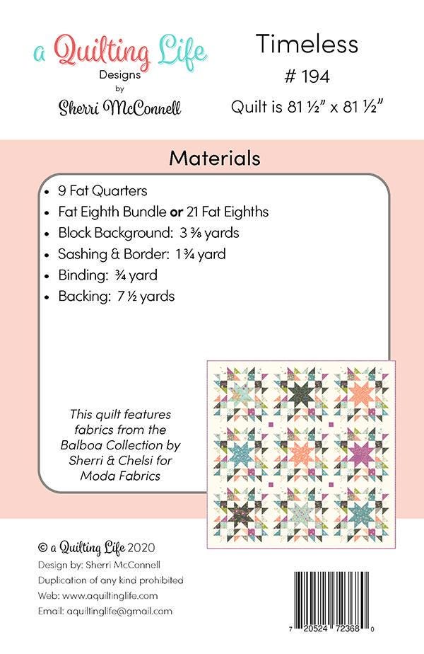 Timeless Quilt Pattern from A Quilting Life