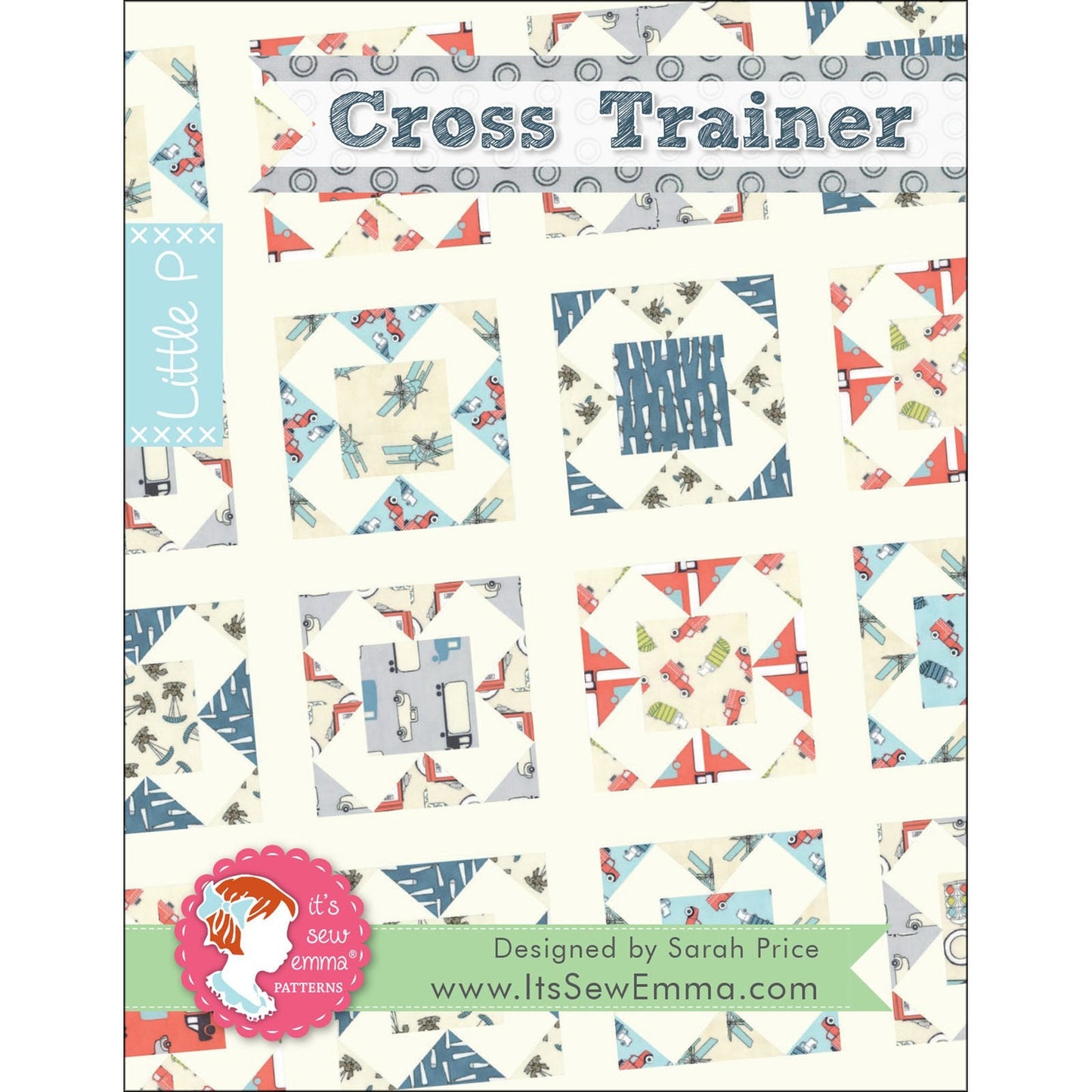 Cross Trainer Quilt Pattern from It's Sew Emma - 42.5" Square Quilt Pattern Easily Enlarged - Precut Friendly