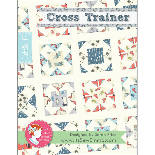 Cross Trainer Quilt Pattern from It's Sew Emma - 42.5" Square Quilt Pattern Easily Enlarged - Precut Friendly