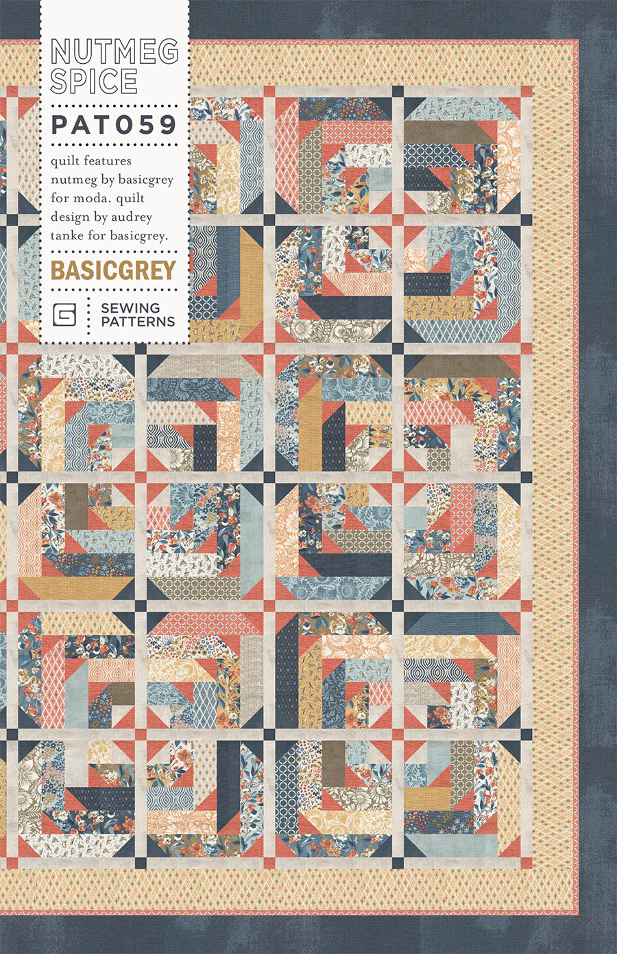 Nutmeg Spice Pattern from Basic Grey  - Quilting Pattern - 74" Square