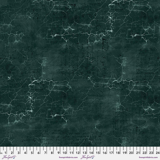 Jade Cracked Shadow from Eclectic Elements by Tim Holtz for Free Spirit - 1/2 Yard - PWTH128-Jade