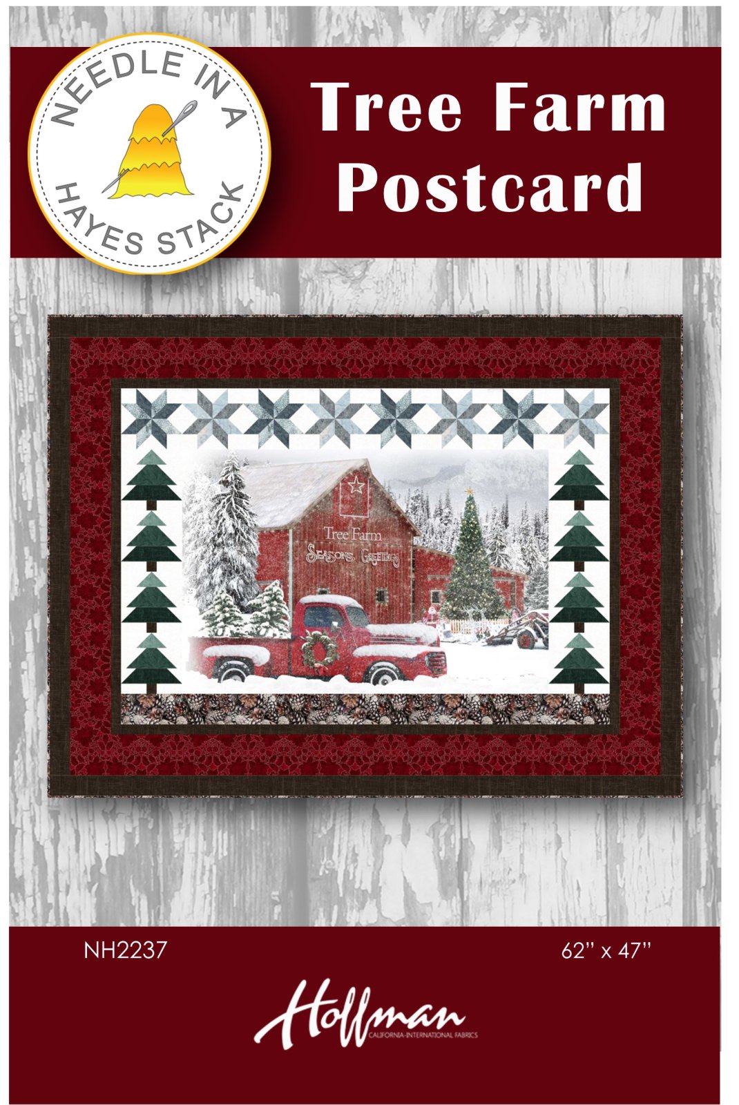 Tree Farm Postcard from Needle in a Hayestack - Quilt Pattern - 62" by 47"