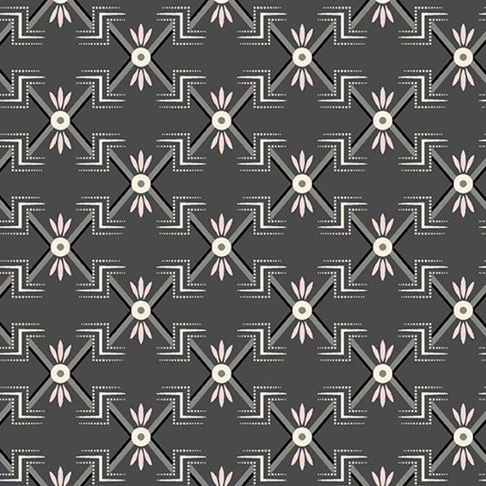 Blanket Black from Tangent by Andover Fabrics - 1/2 Yard - Black Modern Geometric