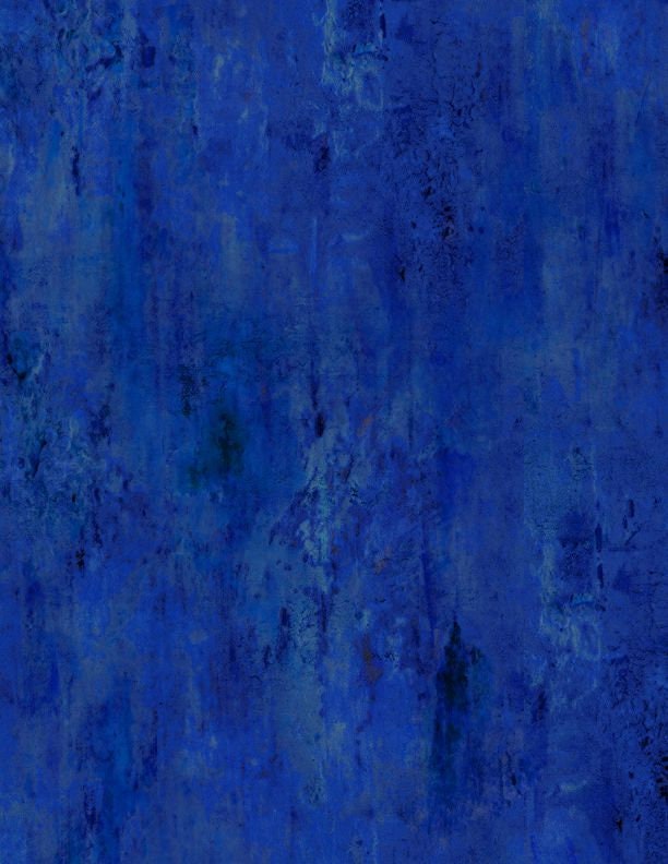 Essentials Vintage Texture from Wilmington Prints - Half Yard Royal Blue Distressed Blender - 89233-449