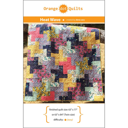 Pattern Heat Wave from Orange Dot Quilts - Lap quilt 63" x 77" and Twin size 63" x 84"