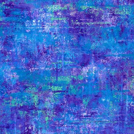 Royal from Vibe 45" for QT Fabrics - 1/2 Yard -  Mottled Blue Teal Purple Blender