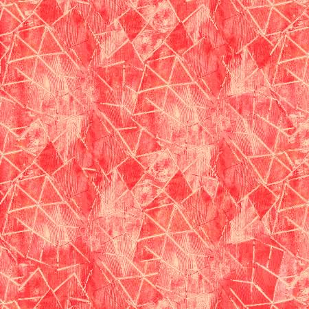 Angular Geo Red from Awakening for PB Textiles - 1/2 Yard