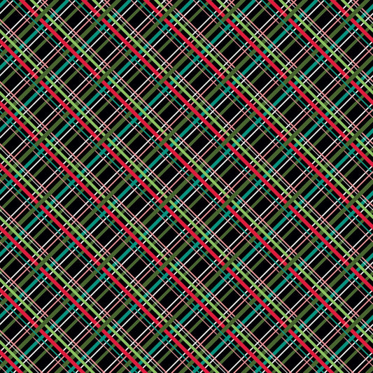 Snowed In from Riley Blake Designs - 1/2 Yard Christmas Diagonal Plaid