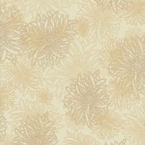 Sand from Floral Elements for Art Gallery - 1/2 Tossed Fine-lined Flowers