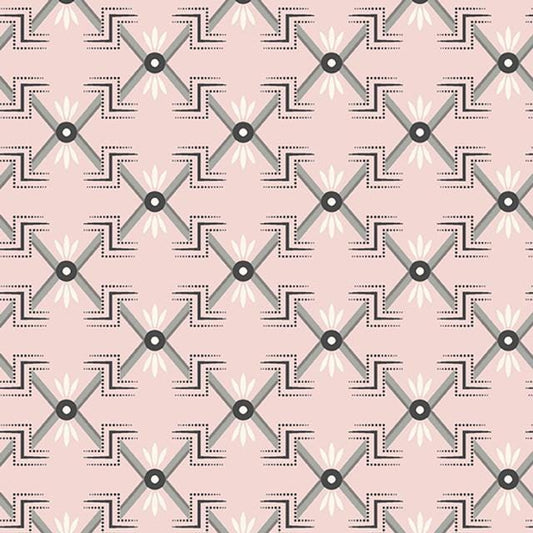 Blanket Pink from Tangent by Andover Fabrics - 1/2 Yard - Pink Modern Geometric