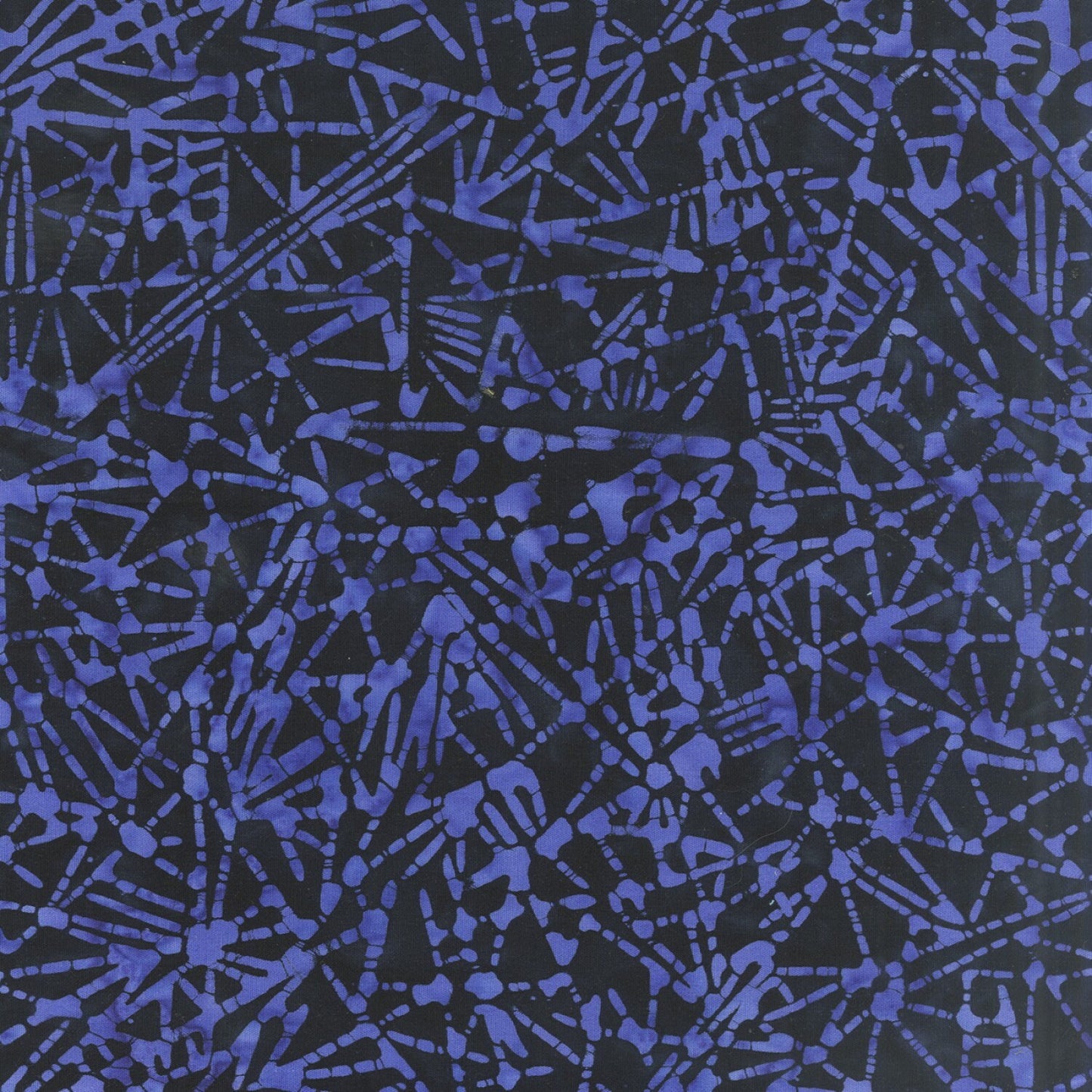 Isles of Shoals Batik from Anthology Fabrics - 1/2 Yard Batik Blue and Black