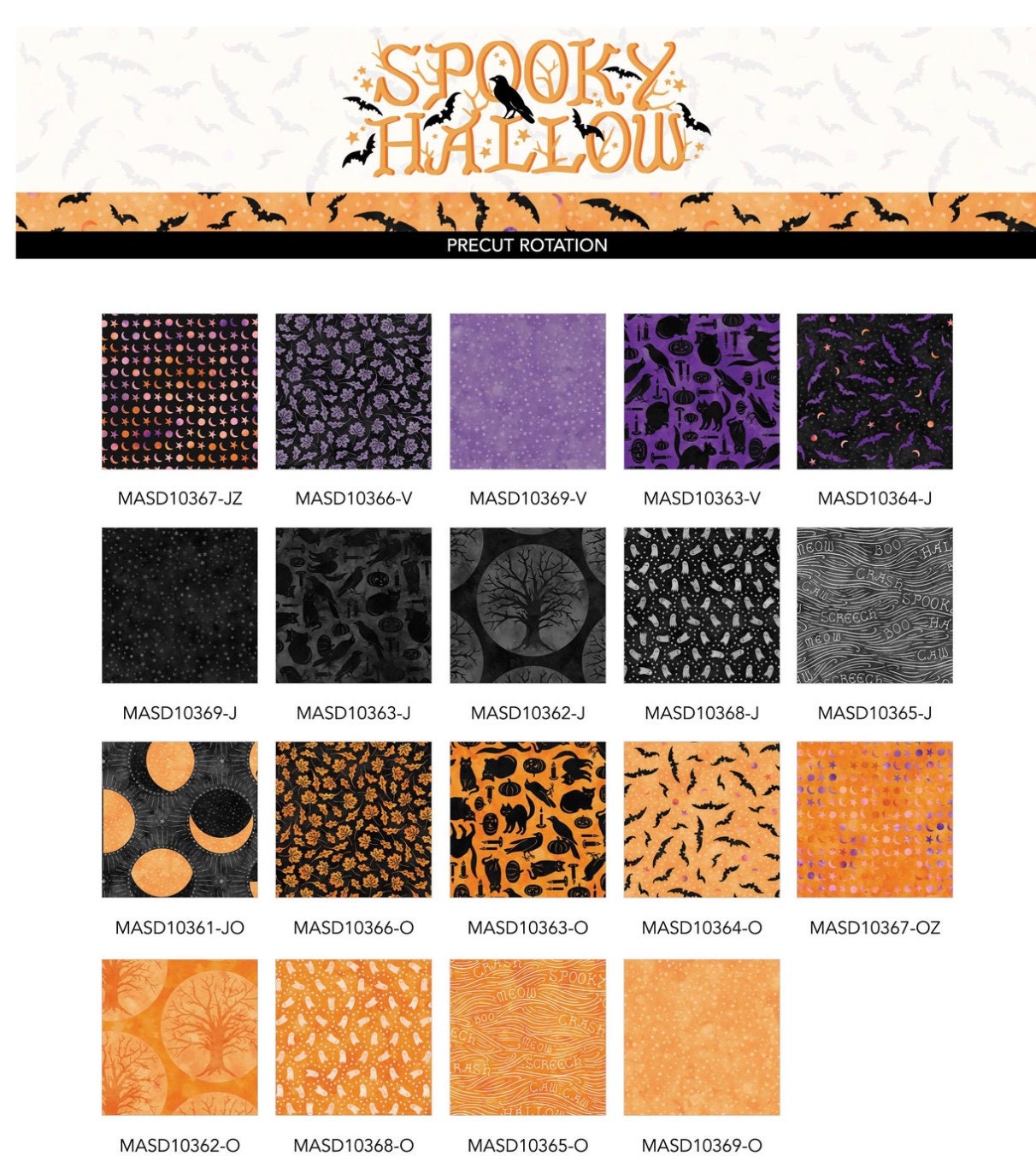 Spooky Hallow from Maywood Studios - 19 Fat Quarter Bundle Halloween Fabric