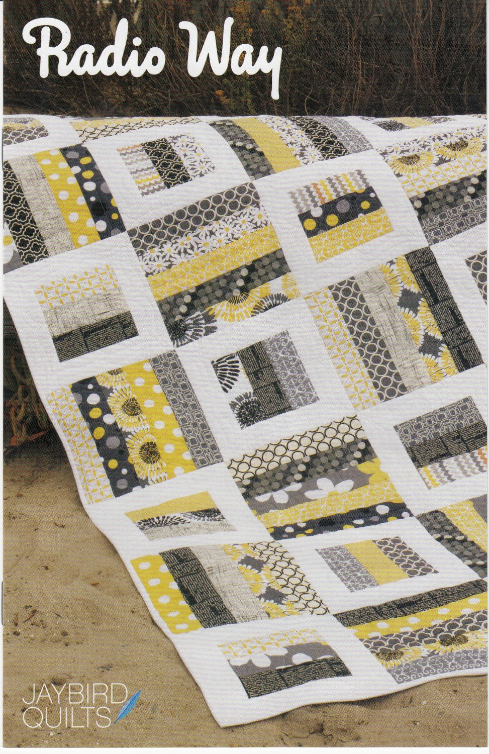 Radio Way from Jaybird Quilts - Modern Jelly Roll Friendly Quilt Pattern in 4 Sizes