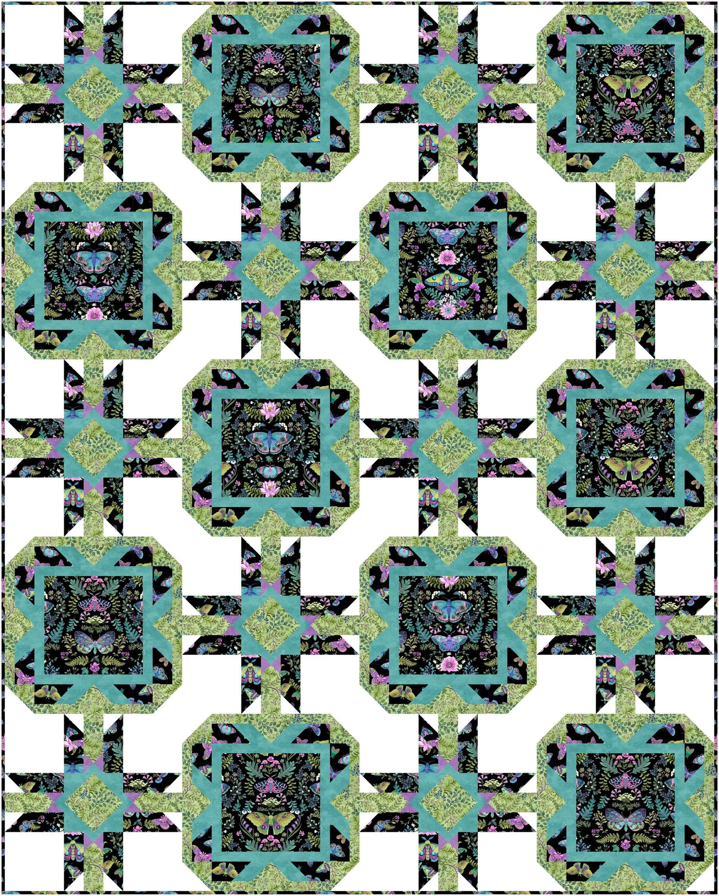Radiance Quilt Pattern from Tamarinis - 54" x 68" Confident-Beginner Quilt Pattern