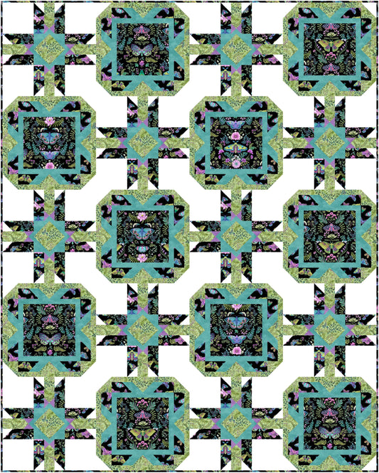 Radiance Quilt Pattern from Tamarinis - 54" x 68" Confident-Beginner Quilt Pattern
