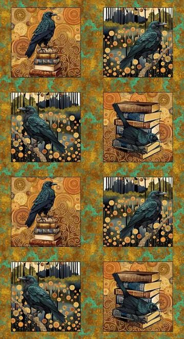 Crow-Mazing from Henry Glass - 24" Crow Block Panel - 9" Blocks