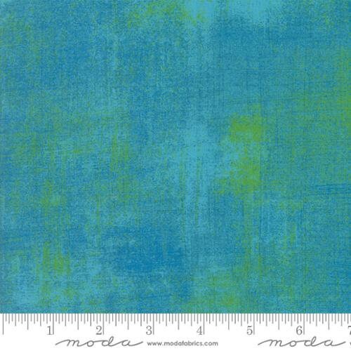 Grunge by BasicGrey from Moda - Half Yard Bachelor Distressed Aqua Blue and Green Blender