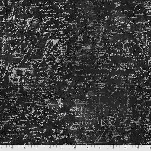 Regions Beyond by Tim Holtz for Free Spirit - 1/2 Yard Alchemy - Halloween Equations on Black