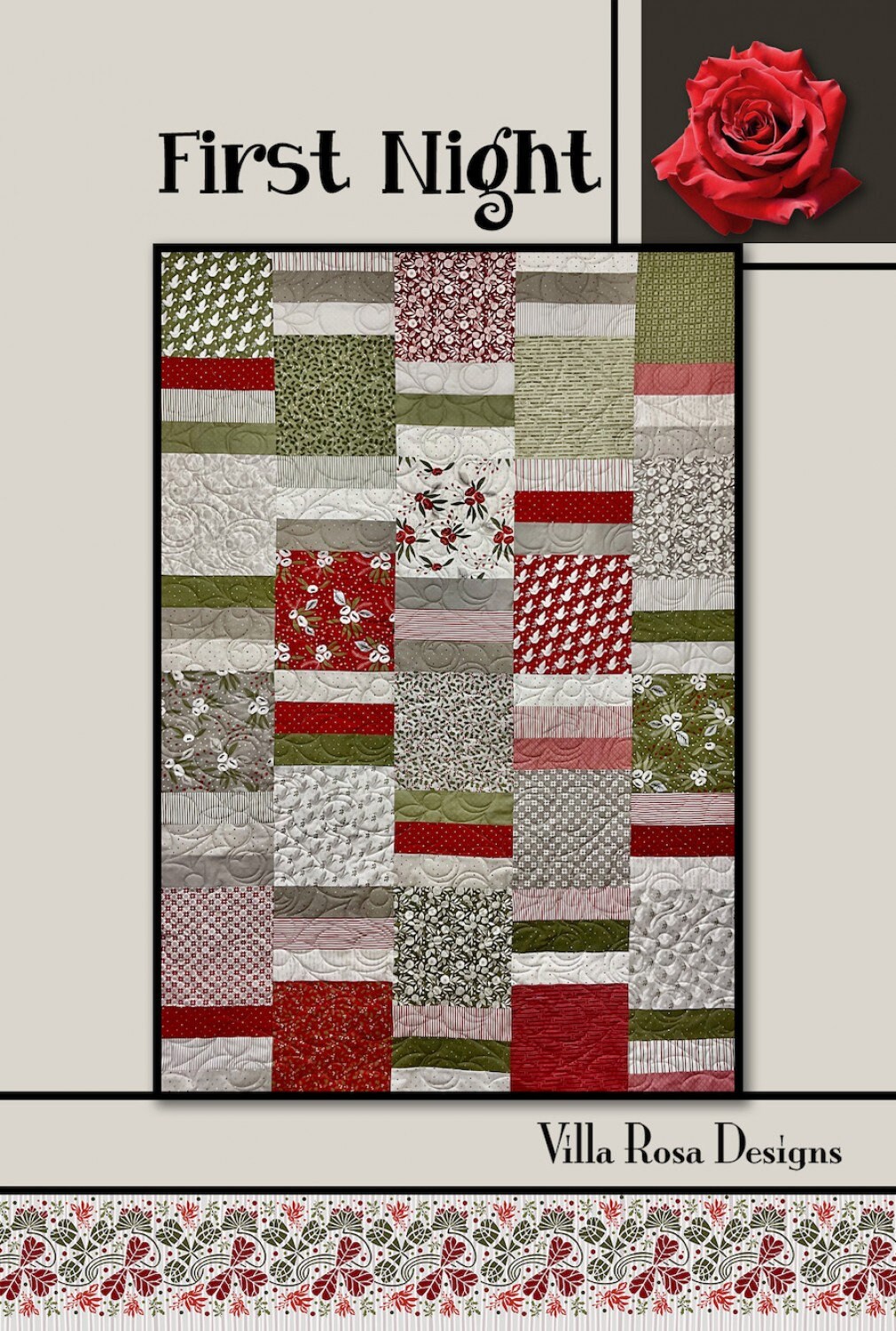 First Night Quilt Pattern for Villa Rosa Designs - 48" x 68" Finished Layer Cake (10" squares) Friendly