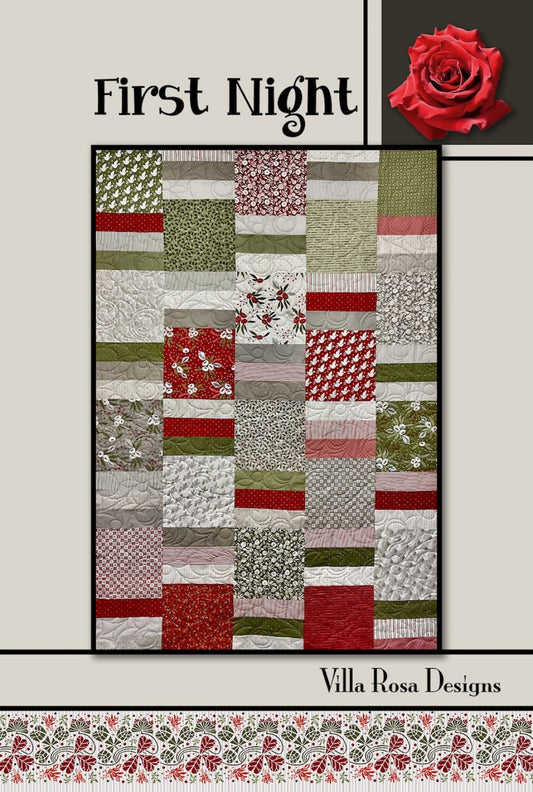 First Night Quilt Pattern for Villa Rosa Designs - 48" x 68" Finished Layer Cake (10" squares) Friendly