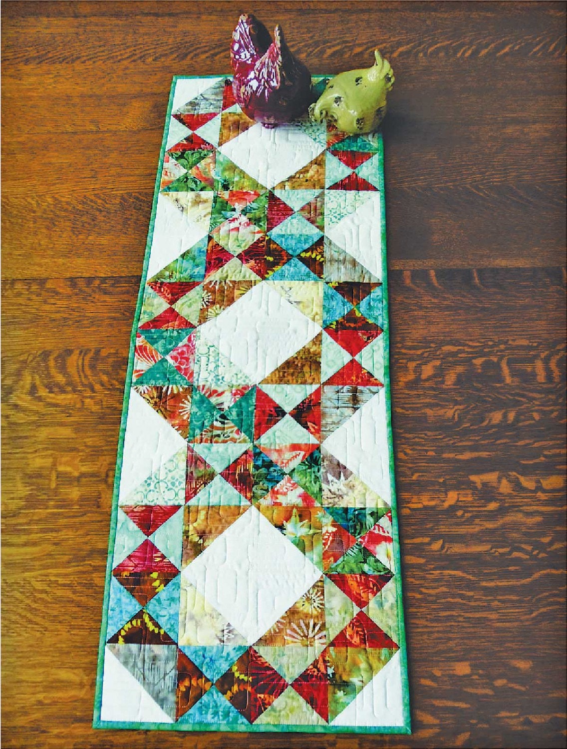 Ring Toss Table Runner Pattern from Cut Loose Press - 14" x 42" Finished - Charm Pack Friendly