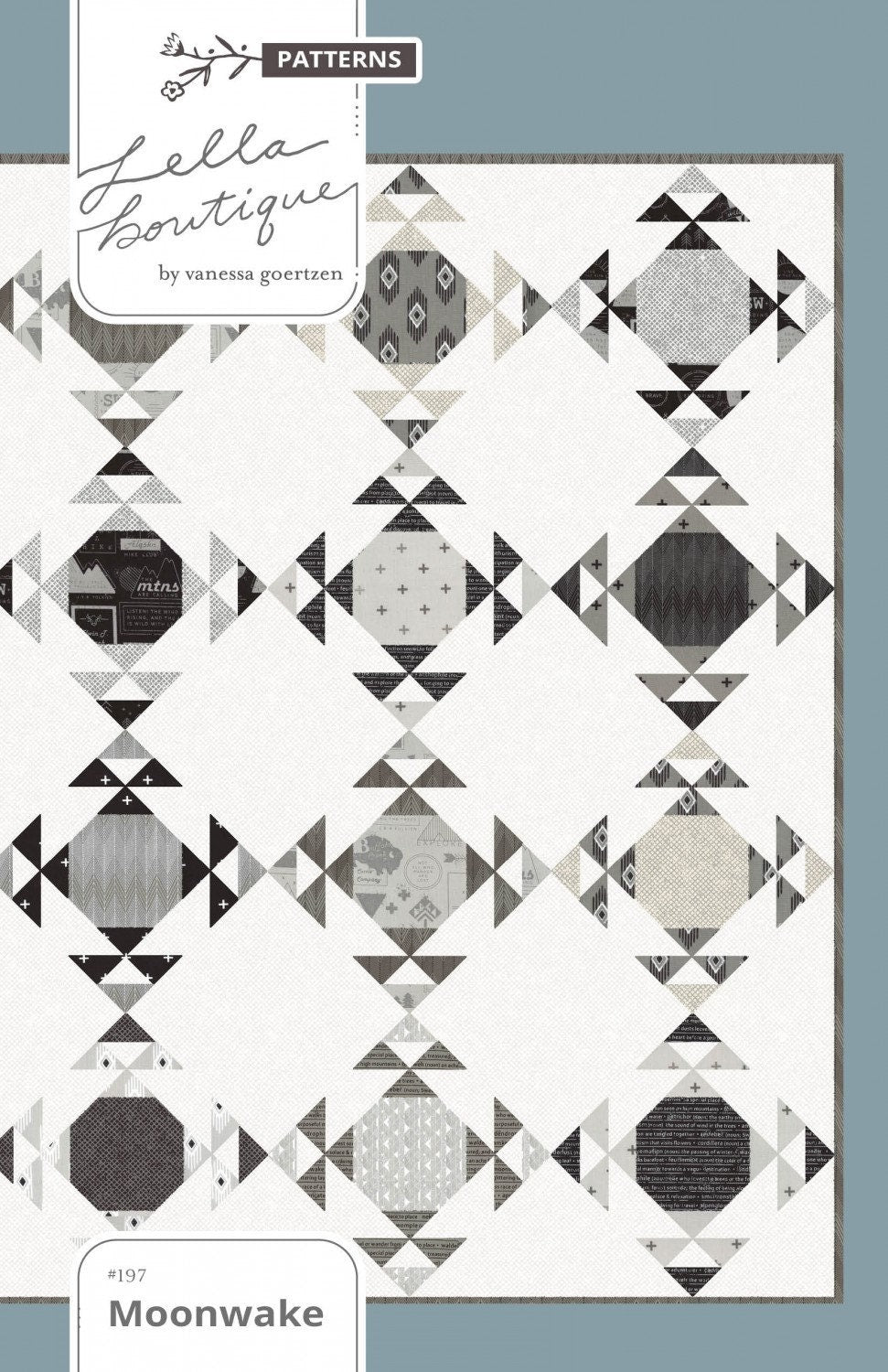 Moonwake Quilt Pattern from Lella Boutique Patterns - 71" Square Finished Quilt