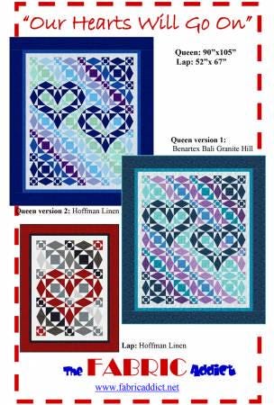 Our Hearts Will Go On Pattern from The Fabric Addict- Queen/Lap Quilt Pattern