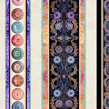 Sewing Stripe from In Stitches for QT Fabrics - 1 Half Yard Decorative Stripes