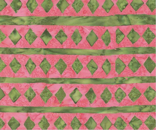 Diamond in Watermelon from Stenographers Notebook by Marcia Derse for Windham Fabrics - 1/2 Yard -