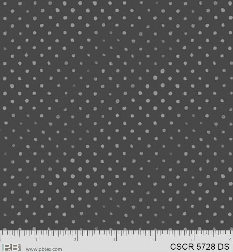 Polka Dots from Chicken Scratch for P&B Textiles - 1/2 Yard Painted Dots on Black
