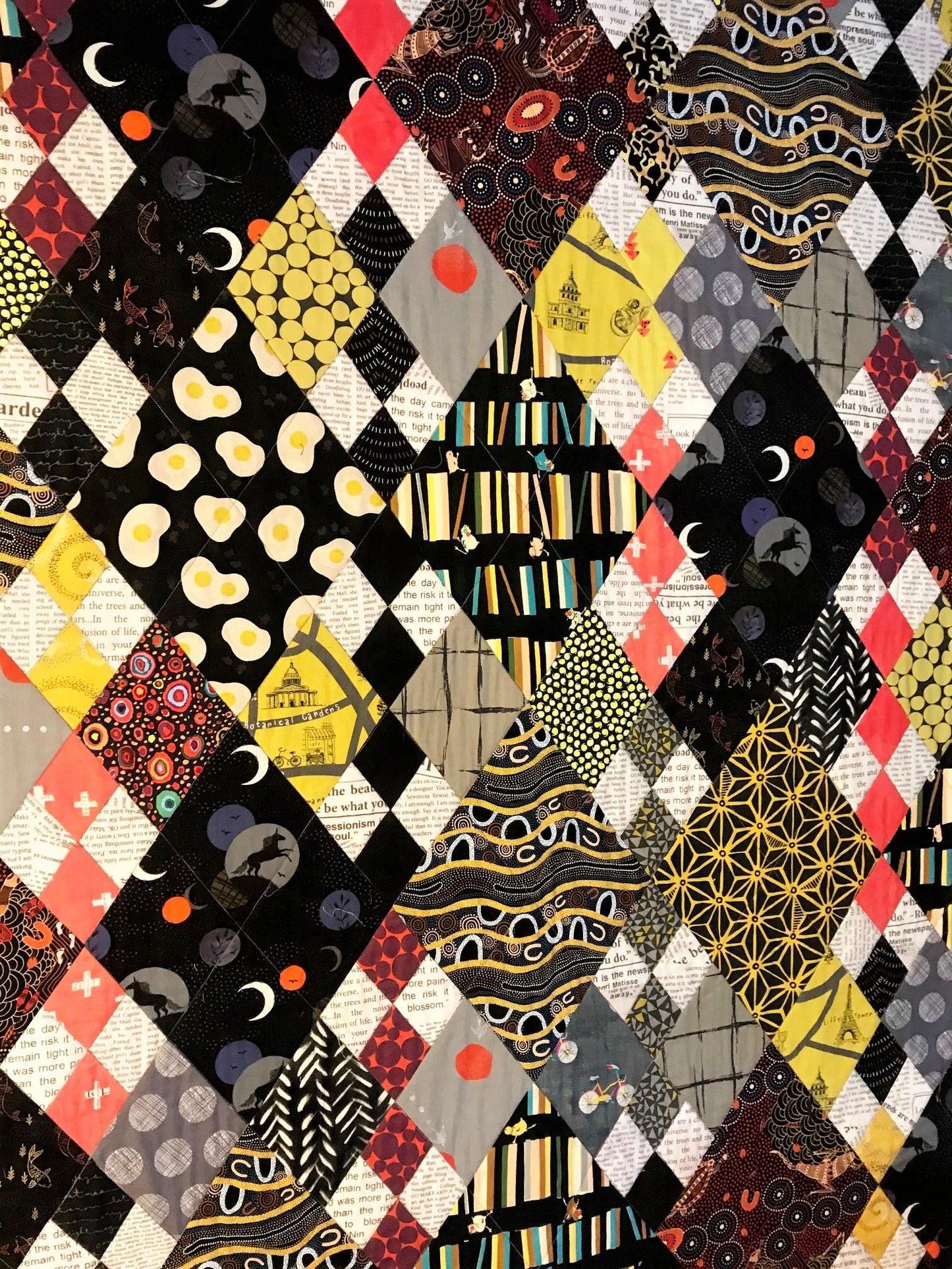 Harlequin Quilt Pattern from Aardvark Quilts - Optional-Sizing Quilt Pattern
