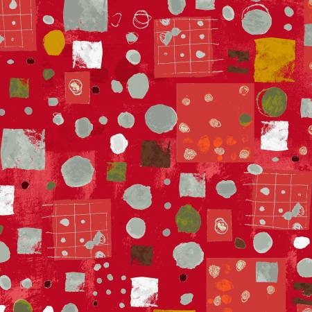 Marble Run by Marcia Derse for Windham Fabrics - 1/2 Yard Ruby Modern Geometric