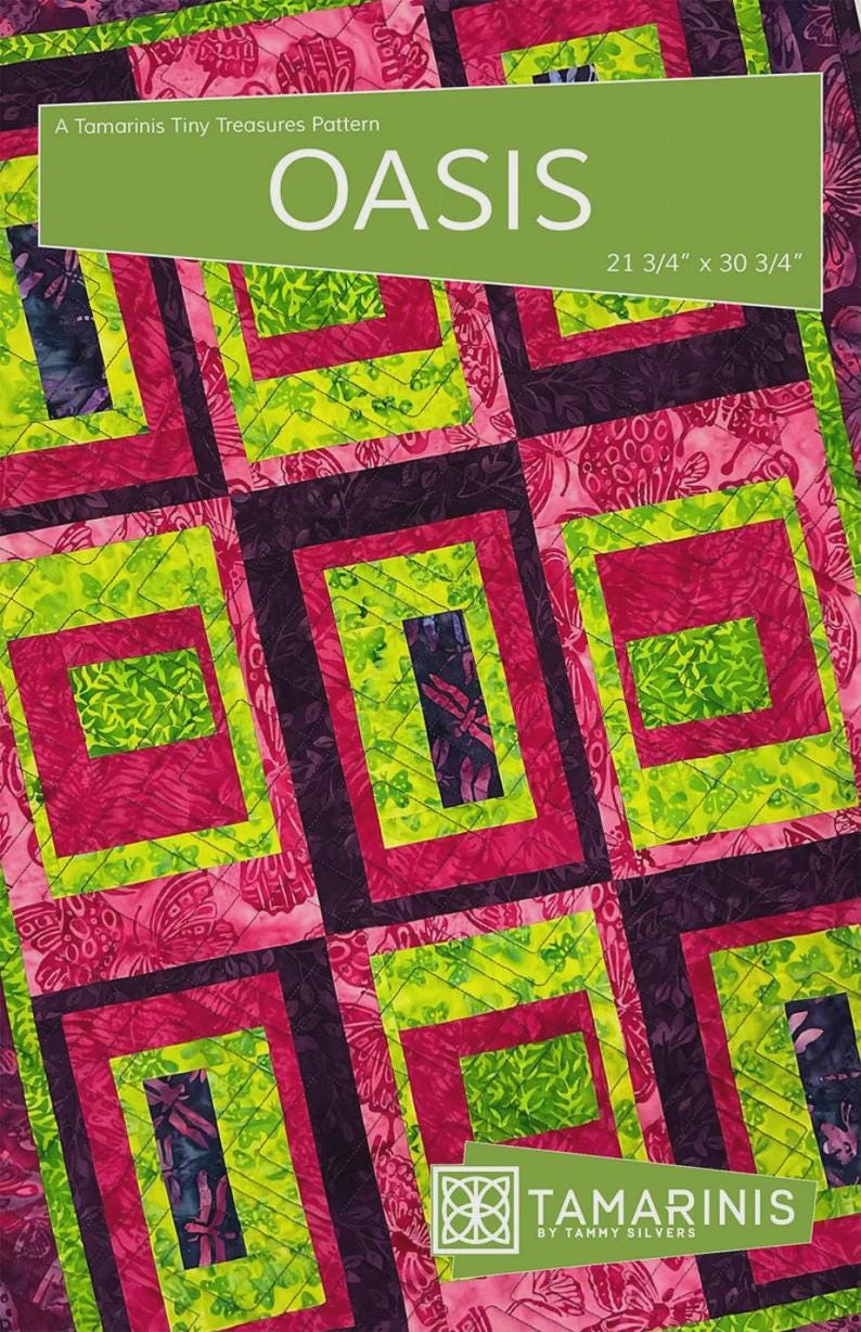 Oasis Quilt Pattern from Tamarinis - Confident-Beginner Quilt Pattern