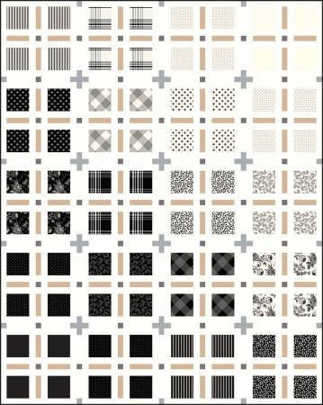 Plaid Plus Quilt Pattern from Taren Studios - Modern Precut Friendly Pattern with Instructions for 5 sizes