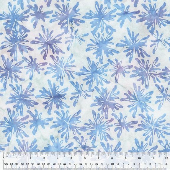 Pixie Batiks from Anthology Batiks - 1/2 Yard Cornflower Blooms