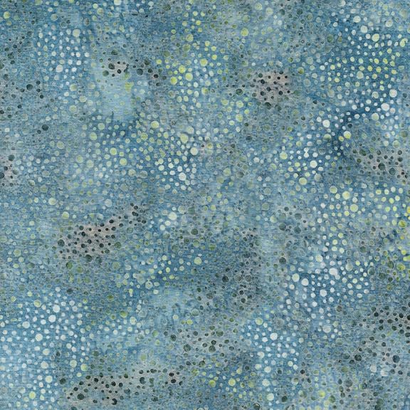 Dots in Blue Shark from Heavy Metal for Island Batik- 1/2 Yard