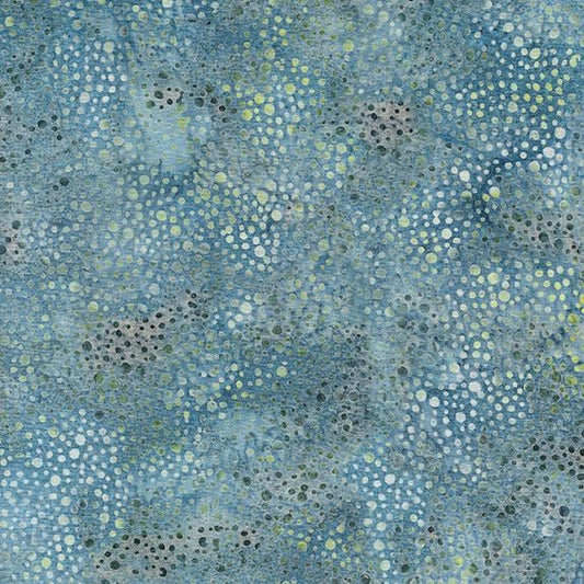 Dots in Blue Shark from Heavy Metal for Island Batik- 1/2 Yard