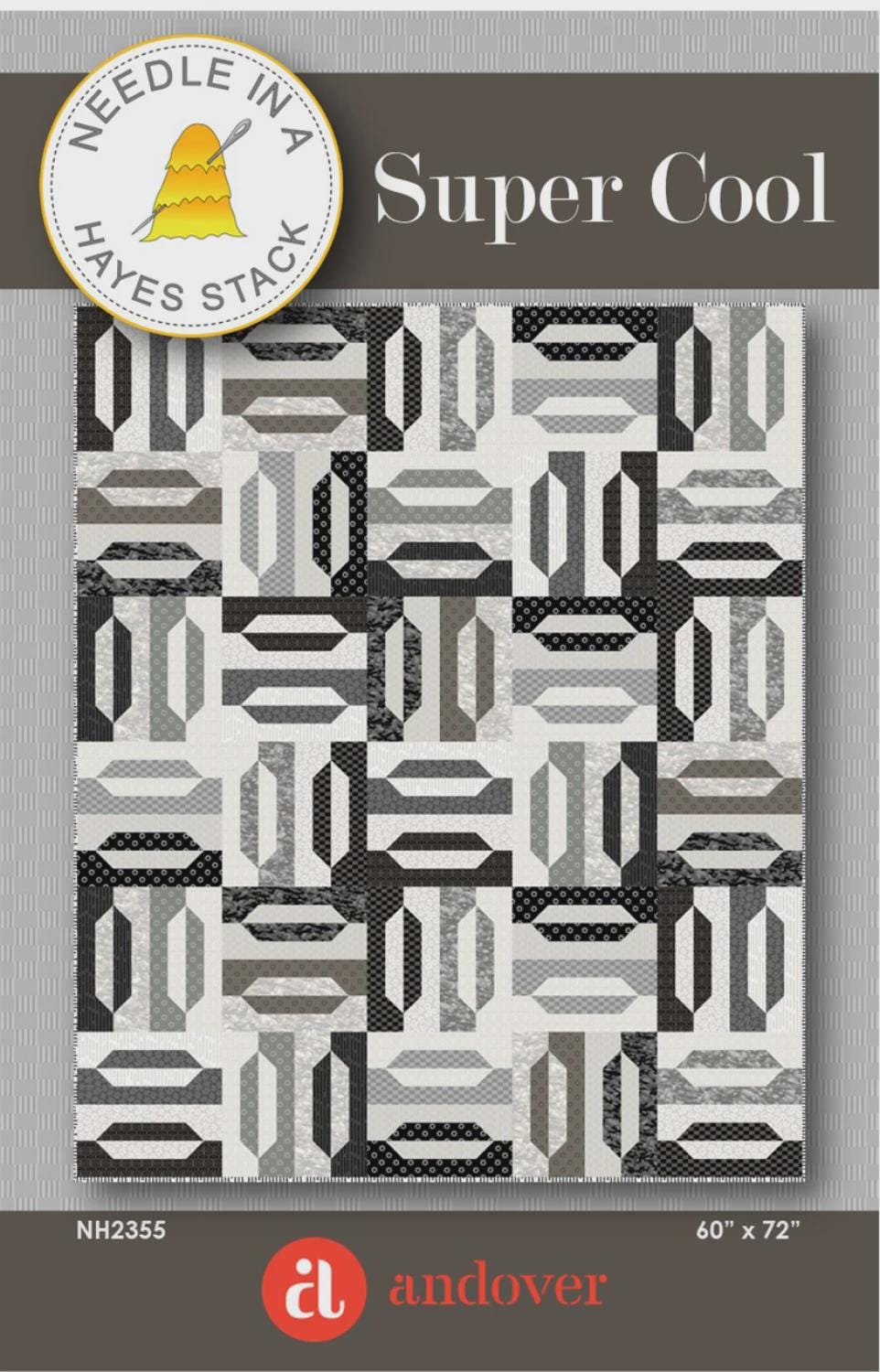 Super Cool Quilt Pattern by Needle in a Hayes Stack - 60" x 72" Finished Modern Quilt Pattern