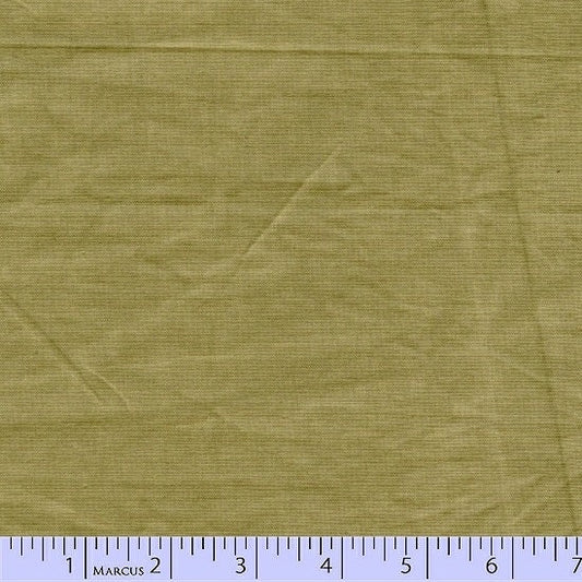 Aged Muslin from Marcus Fabrics - Half Yard Olive - Light Green Blender - 7698-0116