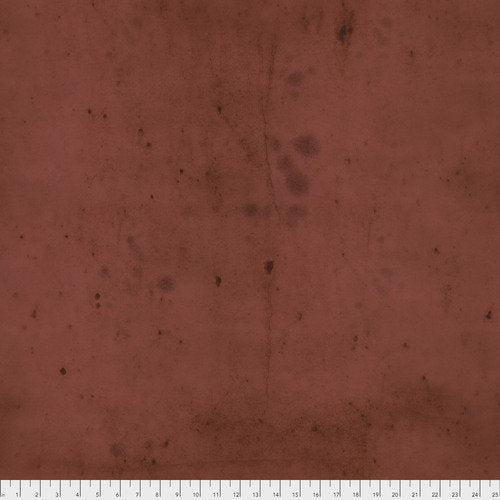 Provisions by Tim Holtz for Free Spirit - 1/2 Yard Sienna Distressed Burnt Orange Blender