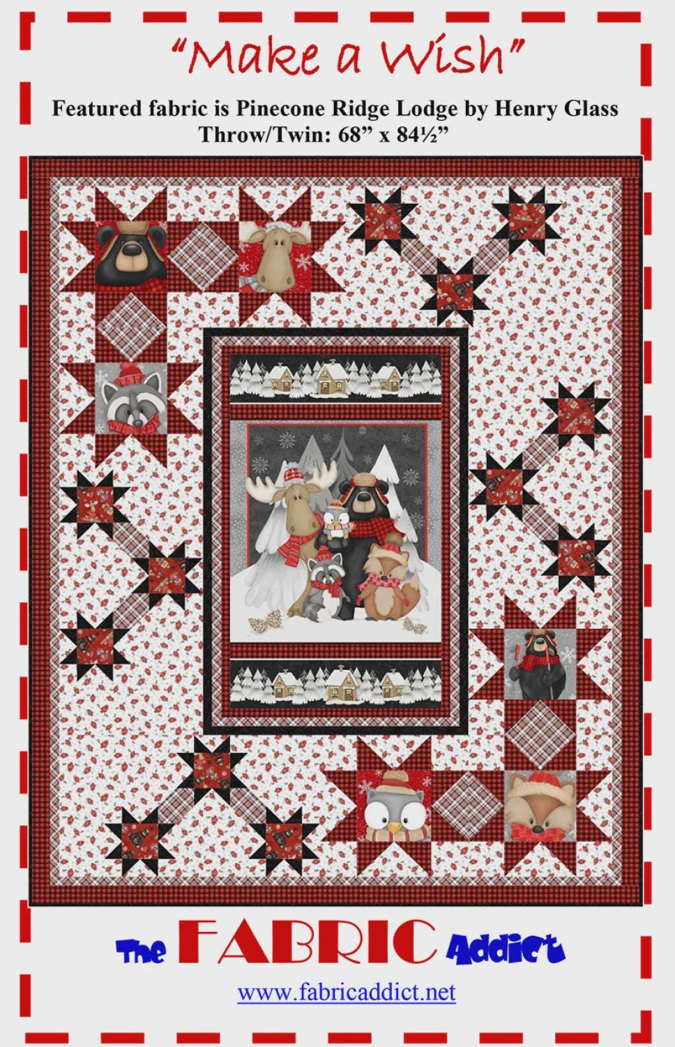 Make A Wish Pattern from The Fabric Addict- Large Throw-Quilt Pattern