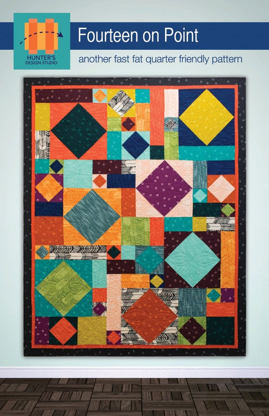 Fourteen on Point Pattern from Hunter's Design Studio - Fat Quarter Friendly 54" x 68"