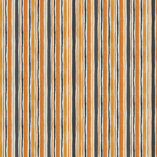 Hocus Pocus from P&B Textiles - 1/2 Yard Painted Stripe Orange, Black, White - Halloween Stripe
